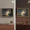 Hert - Bosbeek - Mystiek Light Box met batterij (Wandlamp) middel -sfeer3