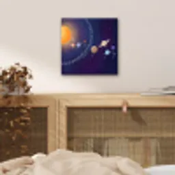 Planetenstelsel - Ruimte - Illustratie aluminium wit klein -sfeer3