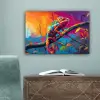 Kameleon - Tak - Gestreept - Bladeren canvas 2cm klein -sfeer4