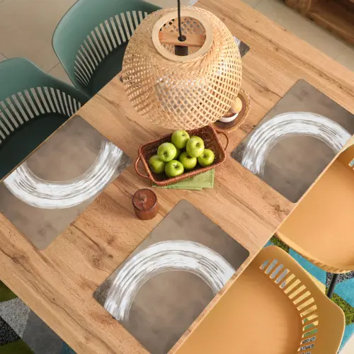 Verf - Bruin - Japandi Placemat vinyl groot -zzsfeer5_Kitchenyeah-website