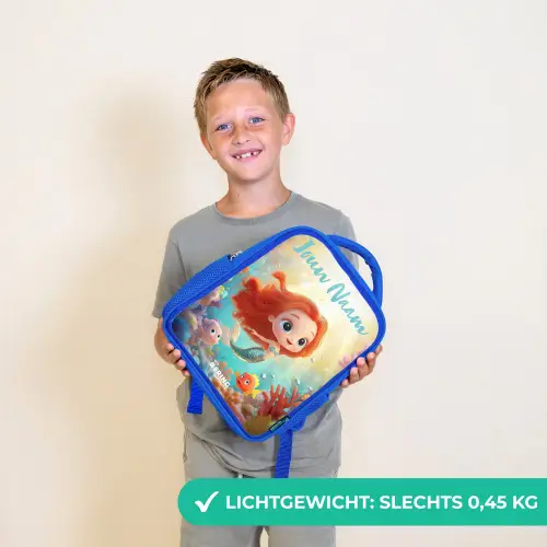 Zeemeermin - Vissen - Koraal Kinderrugzak - Blauw middel -sfeer1_NL