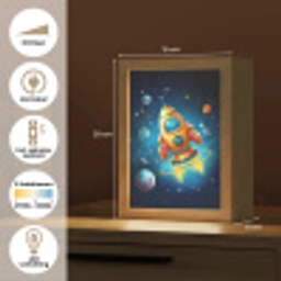 Raket - Ruimte - Planeten - Kinderen - Jongen Light Box met kabel klein -USP_NL
