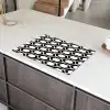 Zwart - Wit - Geometrisch - Patroon Inductie beschermer vinyl 3mm klein 276 -sfeer8