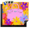 Tas - Roze - Bloemen Inductie beschemer met haakjes middel -3d