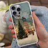 Kerstsfeer - Stadsplein - Kleurrijk Hoesje iPhone 16 Pro Max met koord klein -sfeer3