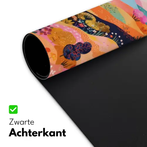 Golvende heuvels - Abstracte planten - Dromerig Muismat XXL klein -sfeer2