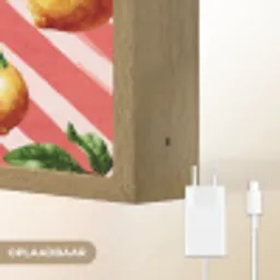 Citroen - Geïllustreerd - Oranje Light Box met batterij (Wandlamp) middel 907 -USP_websiteoplaadbaarNL