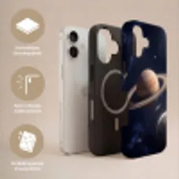 Planeten - Saturnus - Ruimte Toughcase MagSafe Apple iPhone 17 klein -USP_Lagen_DE