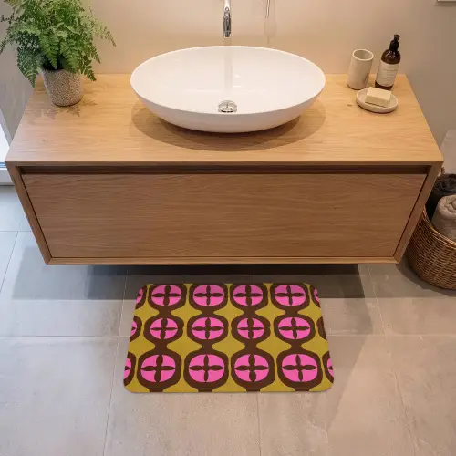 Modern - Patroon - Roze Badmat klein 997 -sfeer1