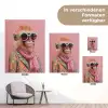 Sjaal - Aap - Zonnebril - Jasje tuinposter los doek klein -Xsfeer9_DE
