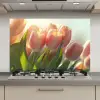 Tulpen - Roze - Zonnestralen keuken achterwand spatscherm klein -3d_website