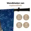 Meisje met de parel - Delfts blauw - Vermeer - Bloemen - Schilderij - Oude meesters Wandkleed katoen klein -sfeer2
