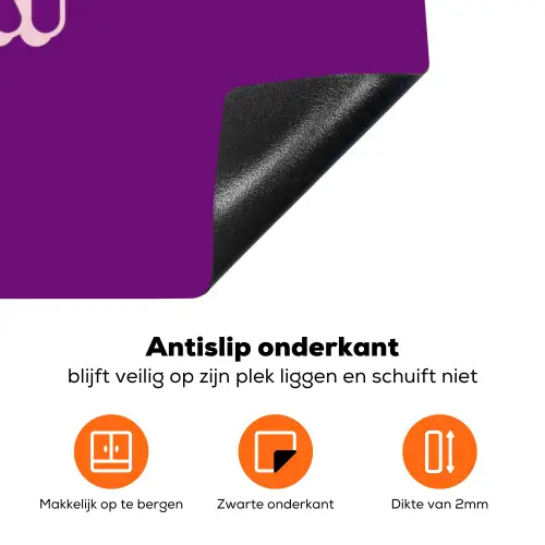 You're doing great - Paars - Bubble letters Inductie beschermer vinyl 3mm klein -zzzzzzz-td-onderkant