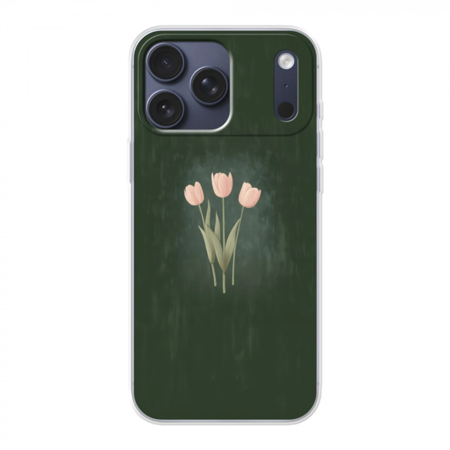 Tulpen - Liefde - Donkergroen Telefoonhoesje iPhone 17 Pro Max klein -3d