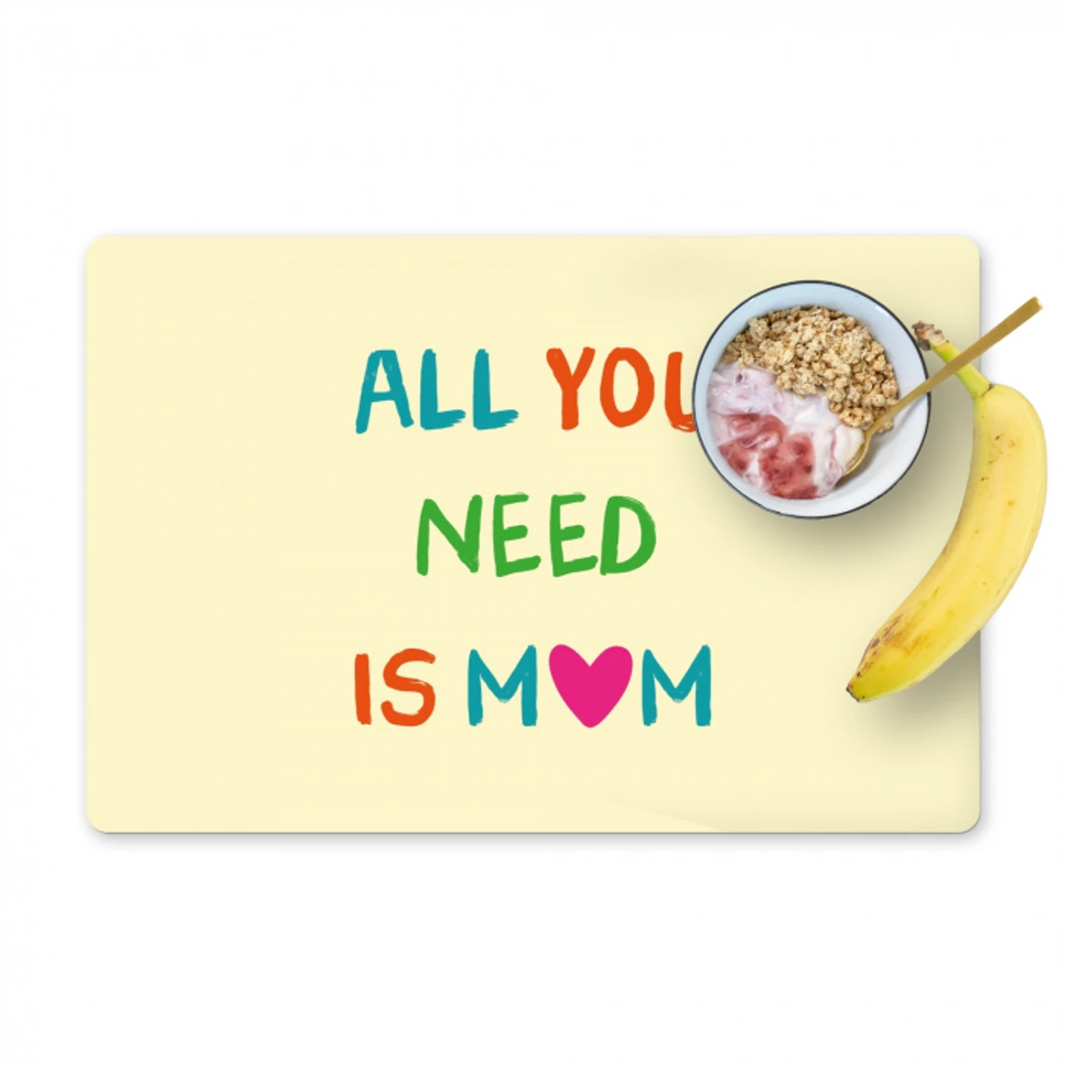 Hartje -  Moeder - Tekst - Kleurrijk Placemat vinyl groot -zzzproduct_Kitchenyeah-website