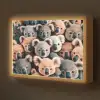 Koala - Dieren - Patronen - Grijs - Bruin - Kinderen Light Box met batterij (Wandlamp kind) middel -z3d_website