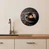 Kop - Koffie - Hout - Bonen KitchenYeah - Keuken - Wandcirkel Forex klein -sfeer3