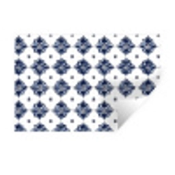 Tegelmotief - Blauw - Wit - Bloem Muursticker klein 286 -3d
