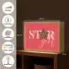 Star girl - Rood - Panter - Ster Light Box met batterij (Wandlamp) middel -USP_websiteoverzichtDE