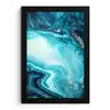 Marmerlook - Blauw - Goud - Luxe - Glitter - Marmer fotolijst zwart zonder passe partout klein -3d