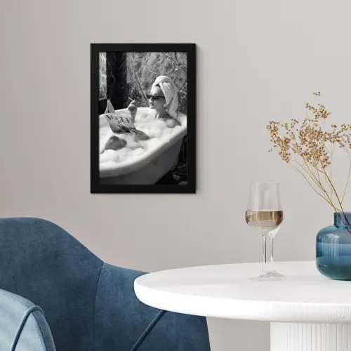 Relaxt - Bad - Zwart - Wit fotolijst zwart zonder passe partout klein -sfeer4