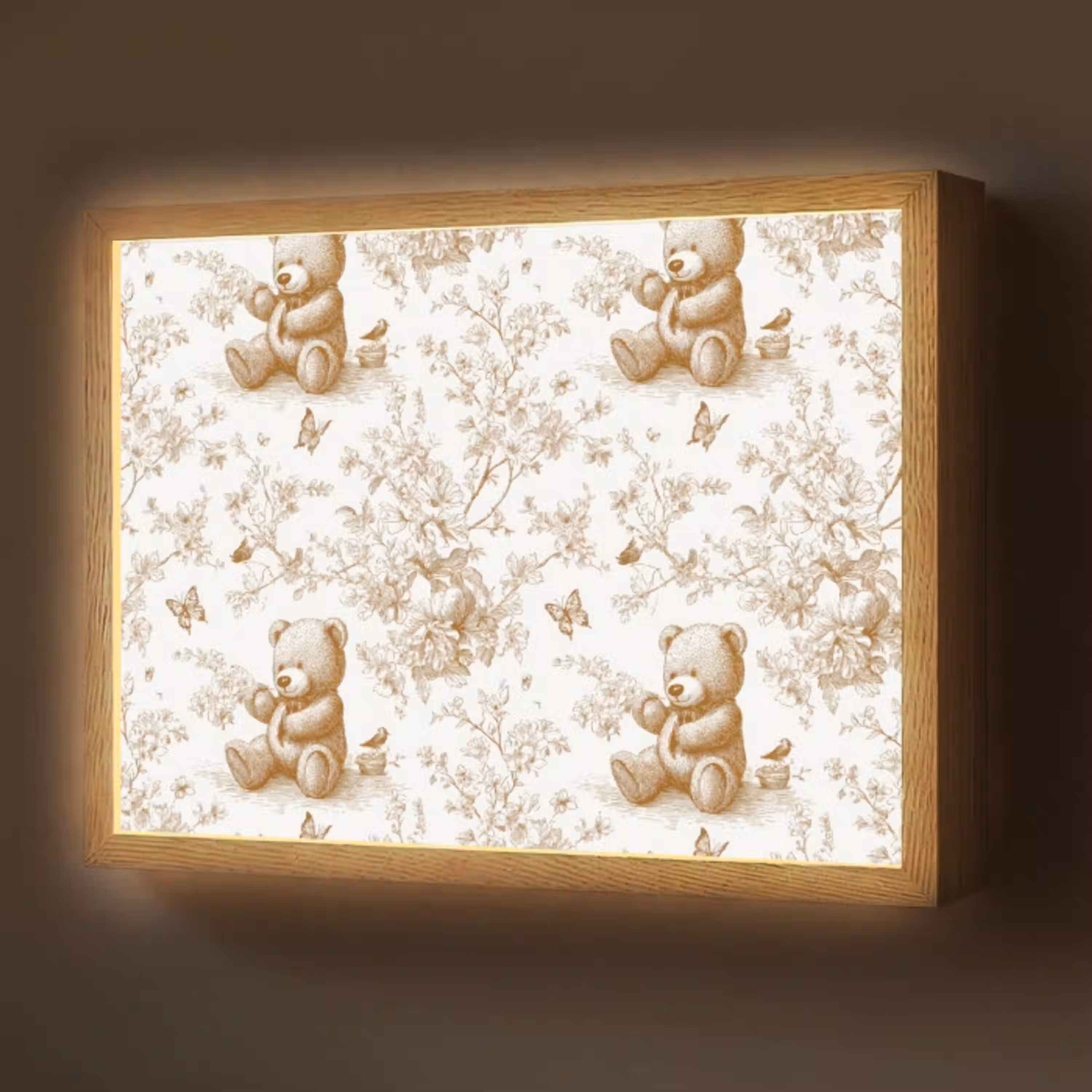Beer - Tijdloos - Bruin Light Box met batterij (Wandlamp) middel 907 -z3d_website