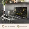 Marmer - Goud - Zwart - Marmerlook - Luxe - Glitter keuken achterwand spatscherm klein -usp_NL