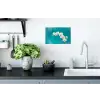 Orchidee - Bloemen - Plant - Wit - Paars Muursticker klein -keuken