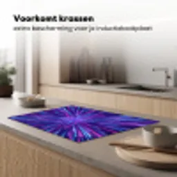 Dynamisch - Ruimte - Kleurrijk Inductie beschermer vinyl 3mm klein -sfeer1
