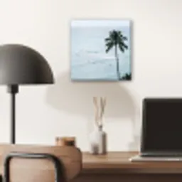Oceaan - Palmbomen - Surfers aluminium wit klein -sfeer5