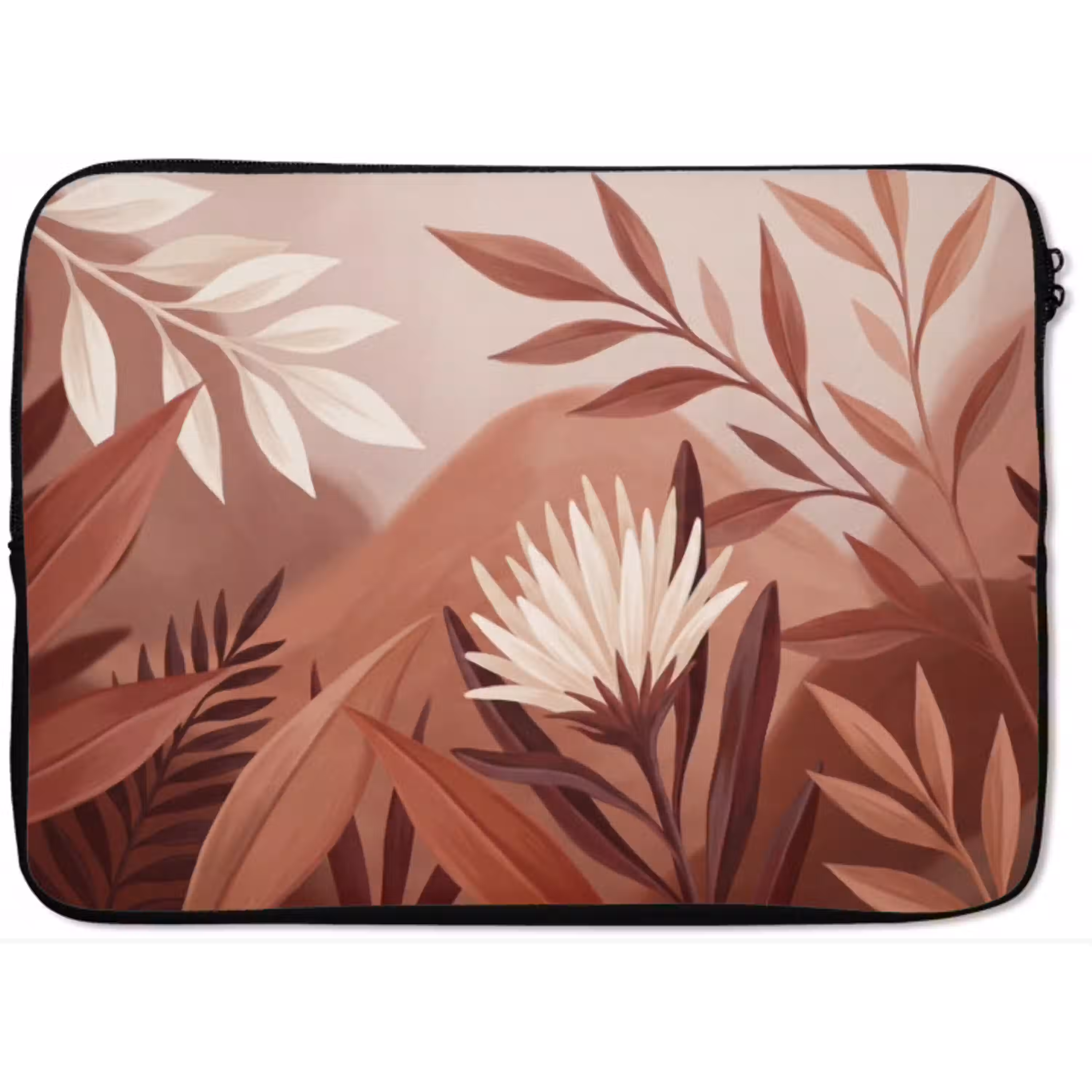 Planten - Bladeren - Botanisch - Modern - Bruin laptophoes neopreen klein -zkaufland3dotto
