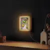Doorkijk - Bloemen - Pad - Natuur Light Box met kabel (Wandlamp) klein -sfeer1