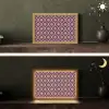Patroon - Paars - Bloem Light Box met kabel (Tafellamp) klein -sfeer3