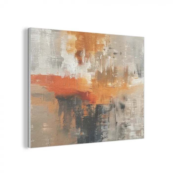 Moderne kunst - Abstract - Goud - Grijs PET vilt klein -3d