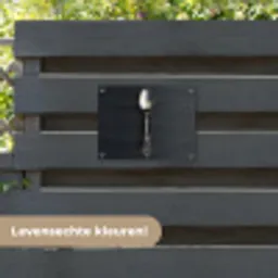 Lepel - Zilver - Metaal tuinposter los doek klein -sfeer3