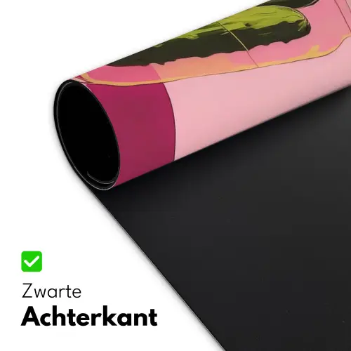 Augurken - Pot - Schaduw - Roze Muismat XXL klein -sfeer2