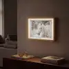 Paard - Wit - Winter - Sneeuw - Doorkijk - Dieren Light Box met batterij (Wandlamp) middel -sfeer1
