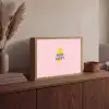 Why not - Bliksem - Roze Light Box met batterij (Wandlamp) middel -sfeer2