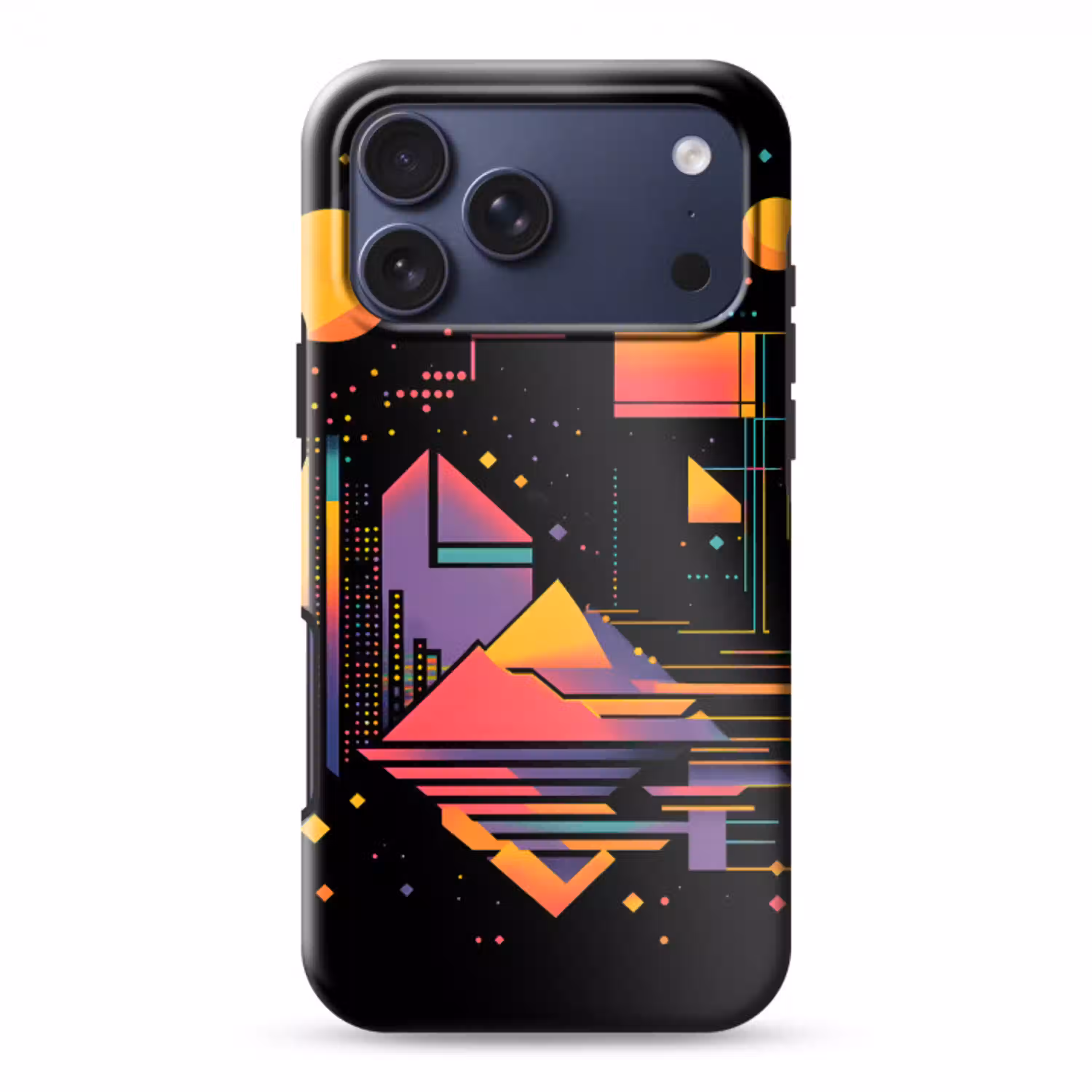 Abstract - Vormen - Lijnen - Kleurrijk Toughcase MagSafe Apple iPhone 17 Pro Max klein -3d