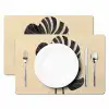 Zwart - Bladeren - Strepen - Minimalistisch Placemat vinyl groot -zzsfeer2_Kitchenyeah-website