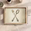 Beige - Vintage - Bestek Dienblad Rechthoek middel -USP_Formaat