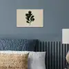 Eikenbladeren - Beige - Groen - Golvende randen poster papier klein -sfeer2