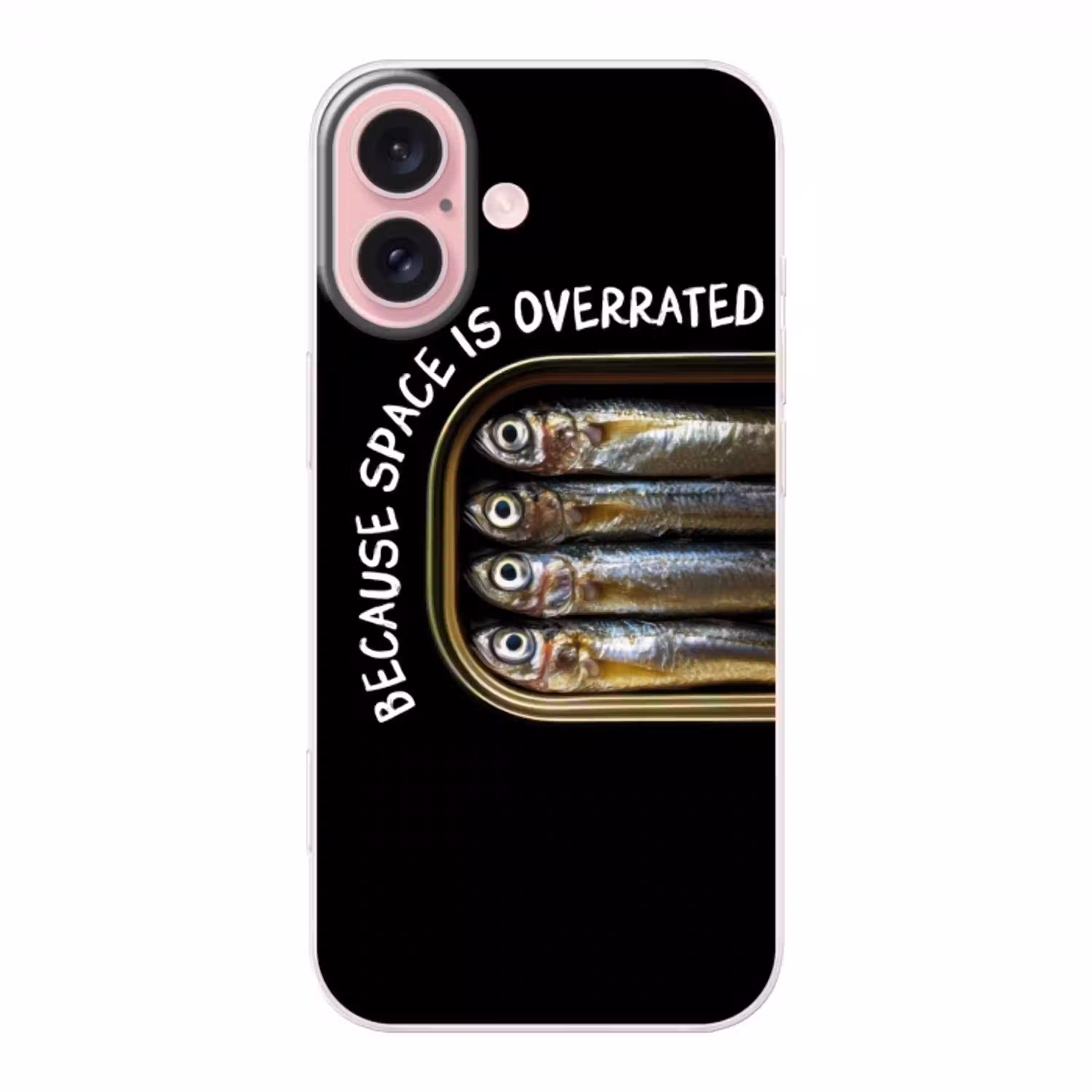 Sardines - Tekst - Vis - Blik Apple iPhone 16 klein -3d