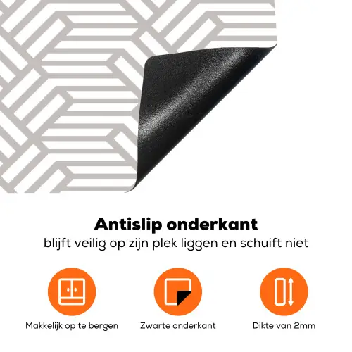 Grafisch - Patroon - Modern -  Opvallend Inductie beschermer vinyl 3mm klein 276 -zzzzzzz-td-onderkant