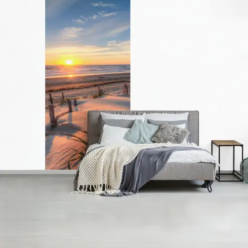 Strand - Zee - Duin - Zonsondergang - Landschap fotobehang vinyl groot -slaapkamer