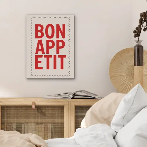 Blokletters - Rood - Kartelrand PET vilt klein -sfeer3