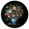Bloemen - Art - Pastel - Quotes Wandcirkel plexiglas klein -3d