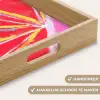 Grapefruit - Geschilderd - Roze - Strepen Dienblad Rechthoek middel -USP_HandgreepNL