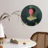 Kroon - Roze druipend verf - Portret Wandcirkel kunststof plaat 5mm dik klein -sfeer4