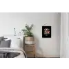Hond in tropische sferen textielposter latten blank klein -woonkamer